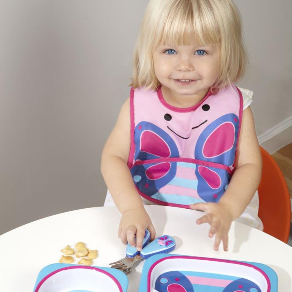SKIP HOP ZOO TUCK-AWAY BIB (BUTTERFLY)