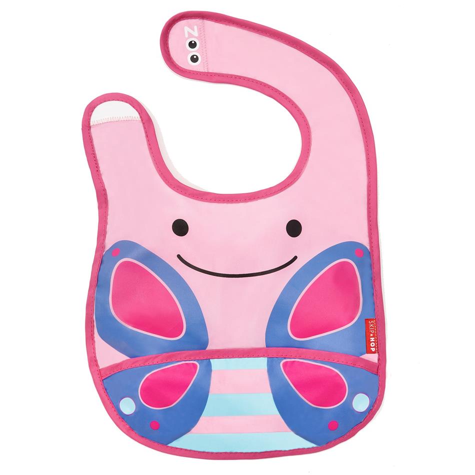 SKIP HOP ZOO TUCK-AWAY BIB (BUTTERFLY)