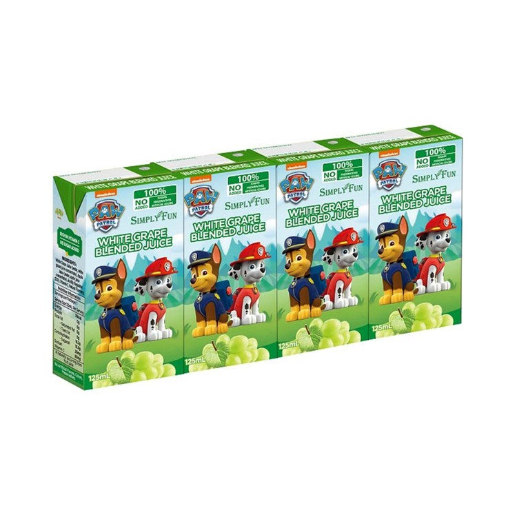 PAW PATROL WHITE GRAPE BLENDED JUICE 4x125mL
