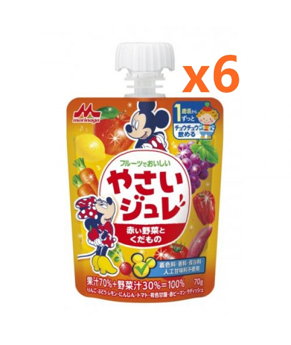 [6 PACKS SPECIAL] MORINAGA RED VEGETABLES AND FRUIT JELLY 70G