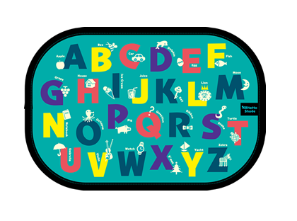 BITATTO Sun Shade Alphabet Blue