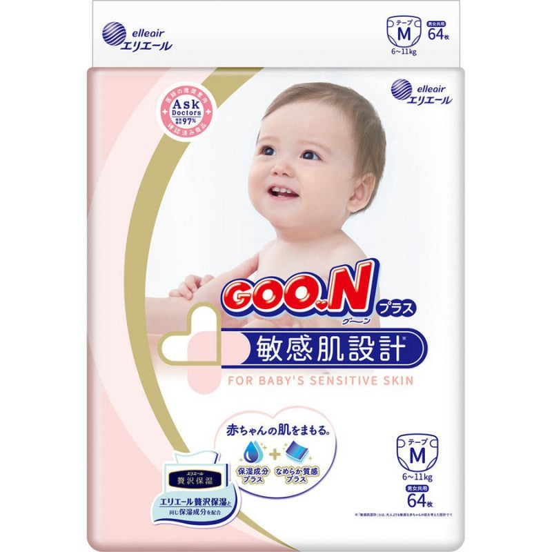GOON PLUS BABY DIAPER M 64 (6-11KG)