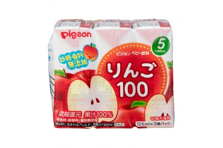 PIGEON 100% Apple Juice (125ml x 3packs)