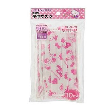 SKATER PLEATS MASK 10P - HELLO KITTY