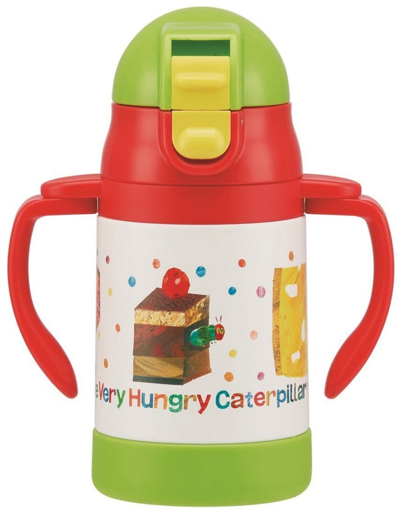 SKATER THE VERY HUNGRY CATERPILLAR STAINLESS STEEL STRAW BOTTLE 240ML
