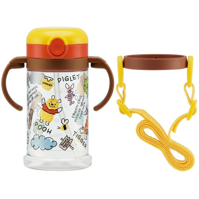SKATER - HANDLE & SHOULDER BELT STRAW MUG POOH