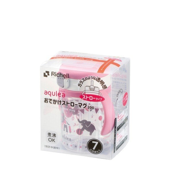 RICHELL AQULEA BABY STRAW MUG 200ML - CIRCUS