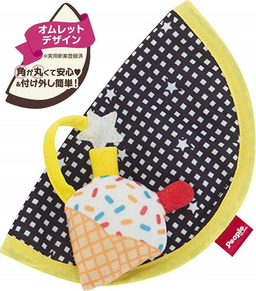 PEOPLE BIB WITH ICE CREAM TEETHER