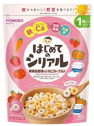 WAKODO VEGETABLES STRAWBERRY YOGURT CEREAL 40g