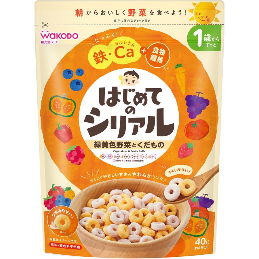 WAKODO VEGETABLES AND FRUITS CEREAL 40g