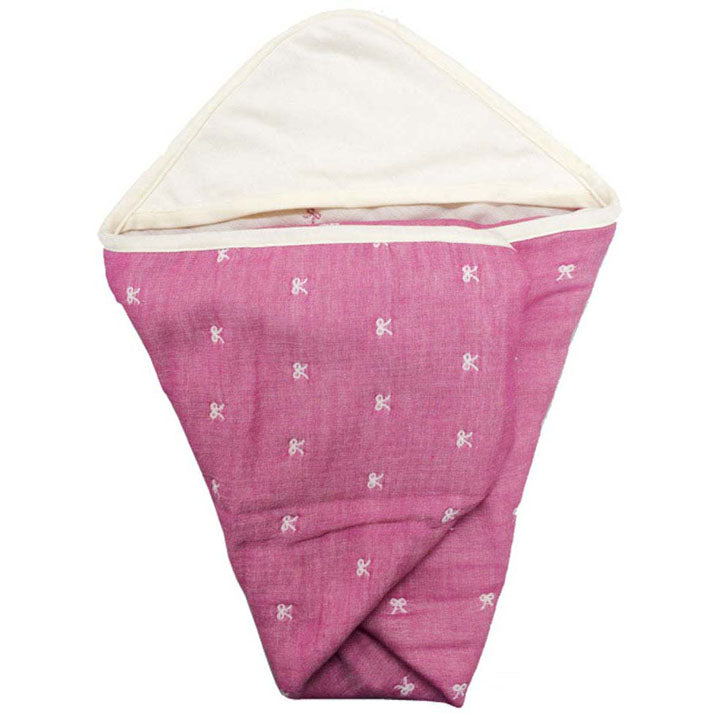 ETOFFA GAUZE BABY WRAPPER (PINK RIBBON)