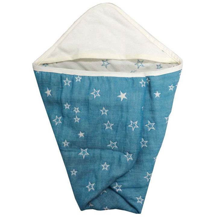 ETOFFA GAUZE BABY WRAPPER (BLUE STAR)