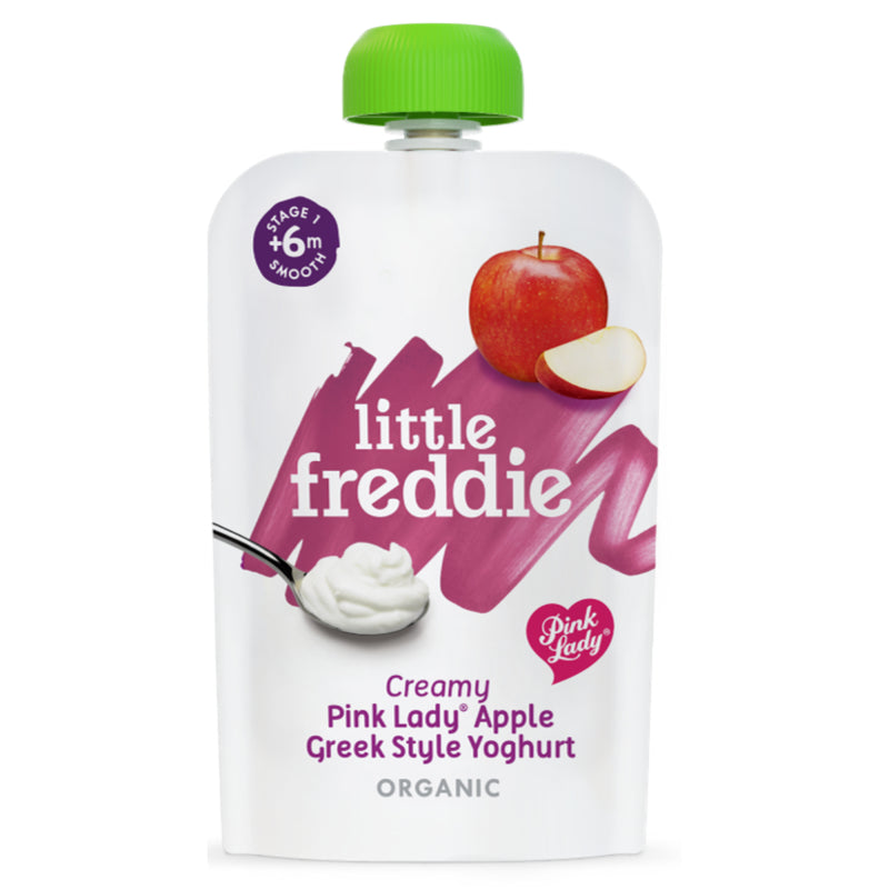 LITTLE FREDDIE Organic Creamy Pink Lady Apple Greek Style Yoghurt 100g