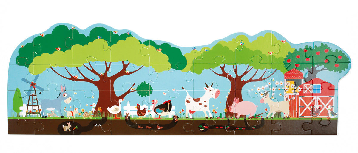 Scratch - Floor Puzzle: Farm 36 pcs 100x33cm