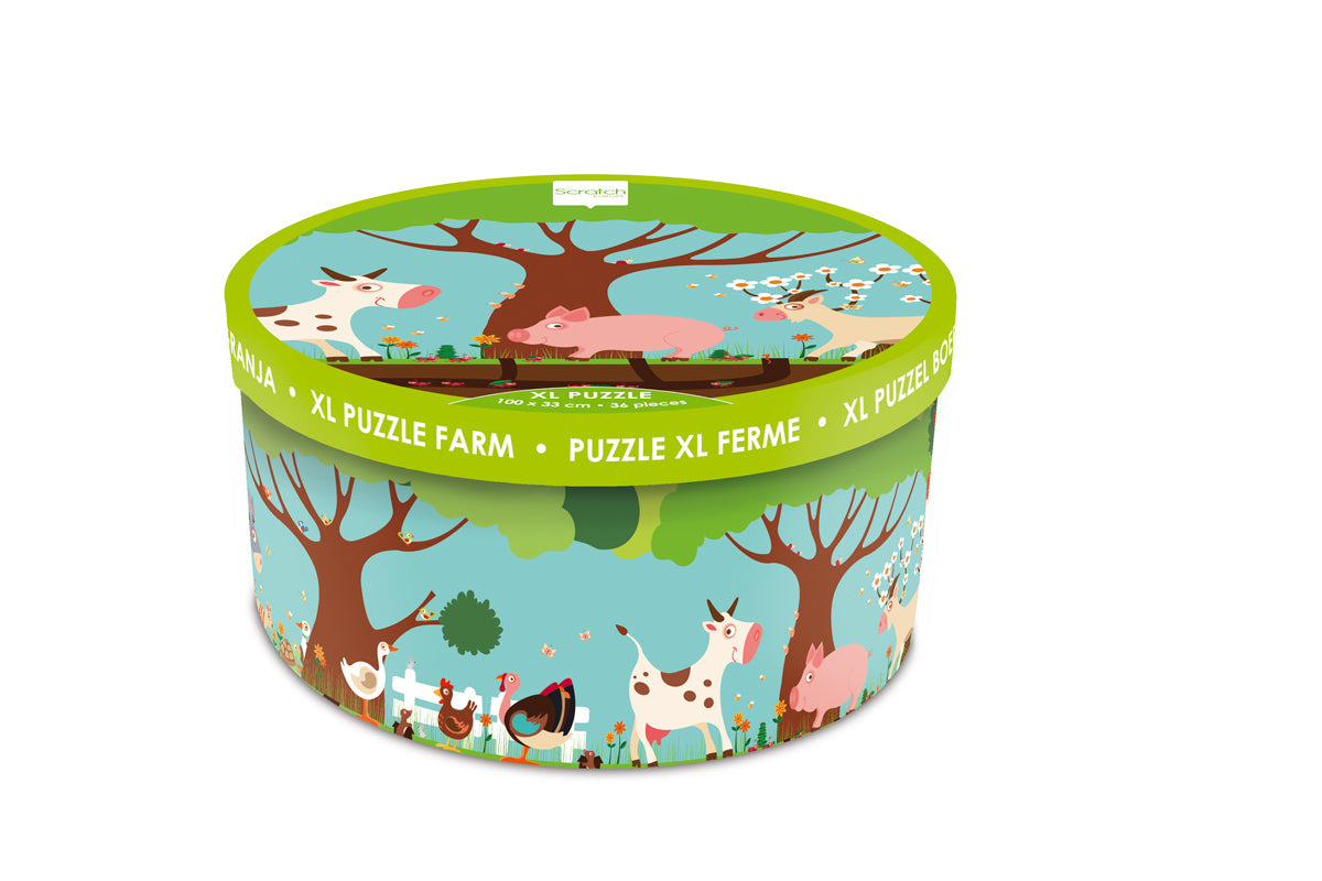 Scratch - Floor Puzzle: Farm 36 pcs 100x33cm