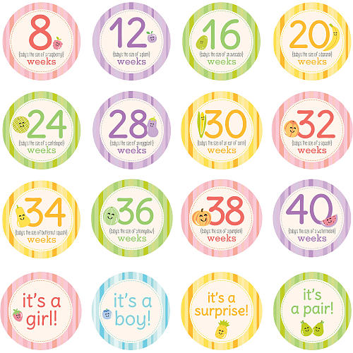 PEARHEAD Pregnancy Milestone Stickers
