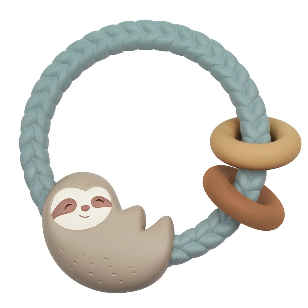 Itzy Ritzy Silicone Teething Ring - SLOTH
