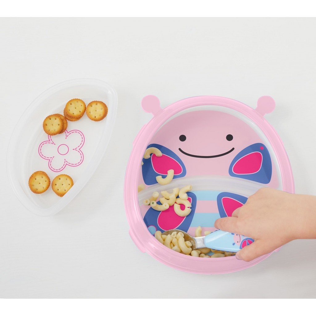 SKIP HOP ZOO SMART SERVE PLATE & BOWL - BUTTERFLY