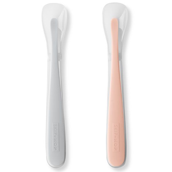 SKIP HOP EASY FEED SPOONS - GREY/SOFT CORAL