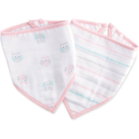 IDEALBABY BANDANA BIBS OWIS 2PK