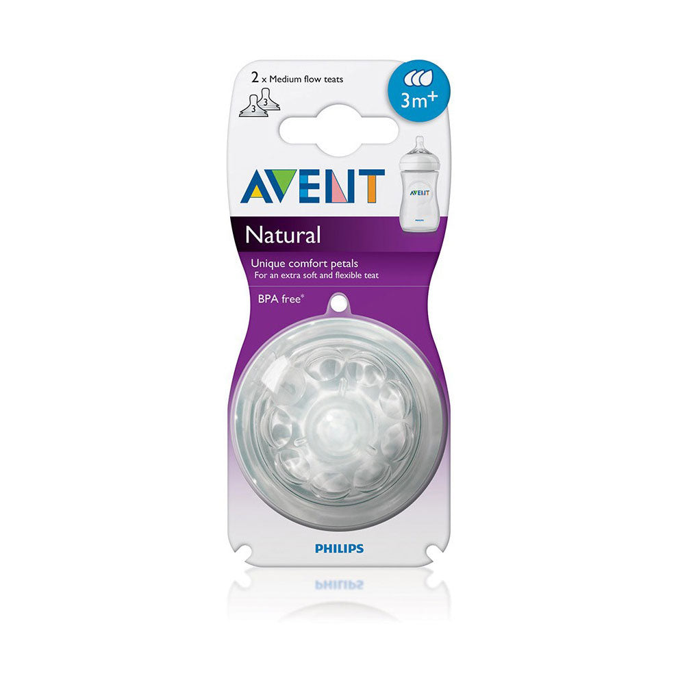 PHILIPS AVENT Natural 3MONTHS+ NIPPLES X 2PCS