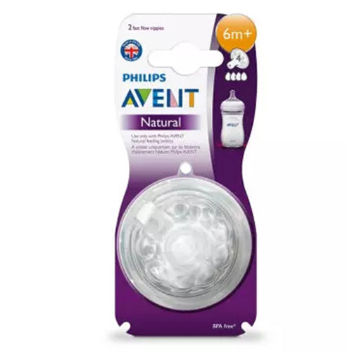PHILIPS AVENT Natural 6MONTHS+ NIPPLES X 2PCS