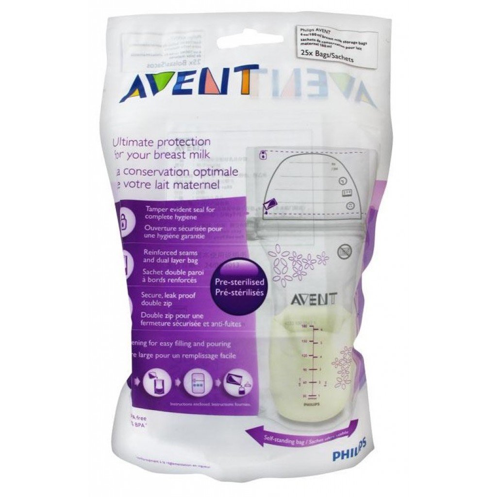 PHILIPS AVENT Milk Storage Bag 6oz/180ml (25Packs)