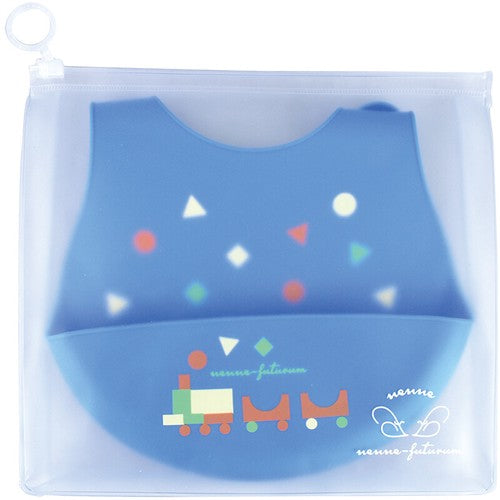 NENNE-FUTURUM - SILICON BABY BIB VEHICLE BLUE