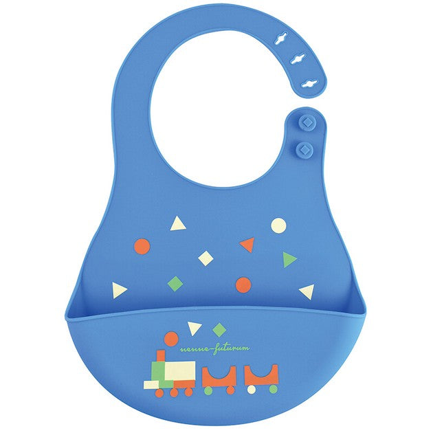 NENNE-FUTURUM - SILICON BABY BIB VEHICLE BLUE