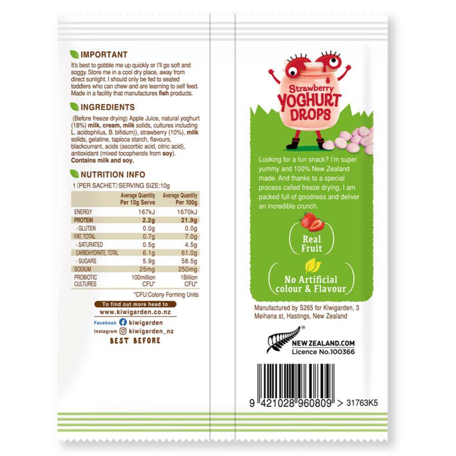 KIWIGARDEN NAS Strawberry Yoghurt Drops 10g