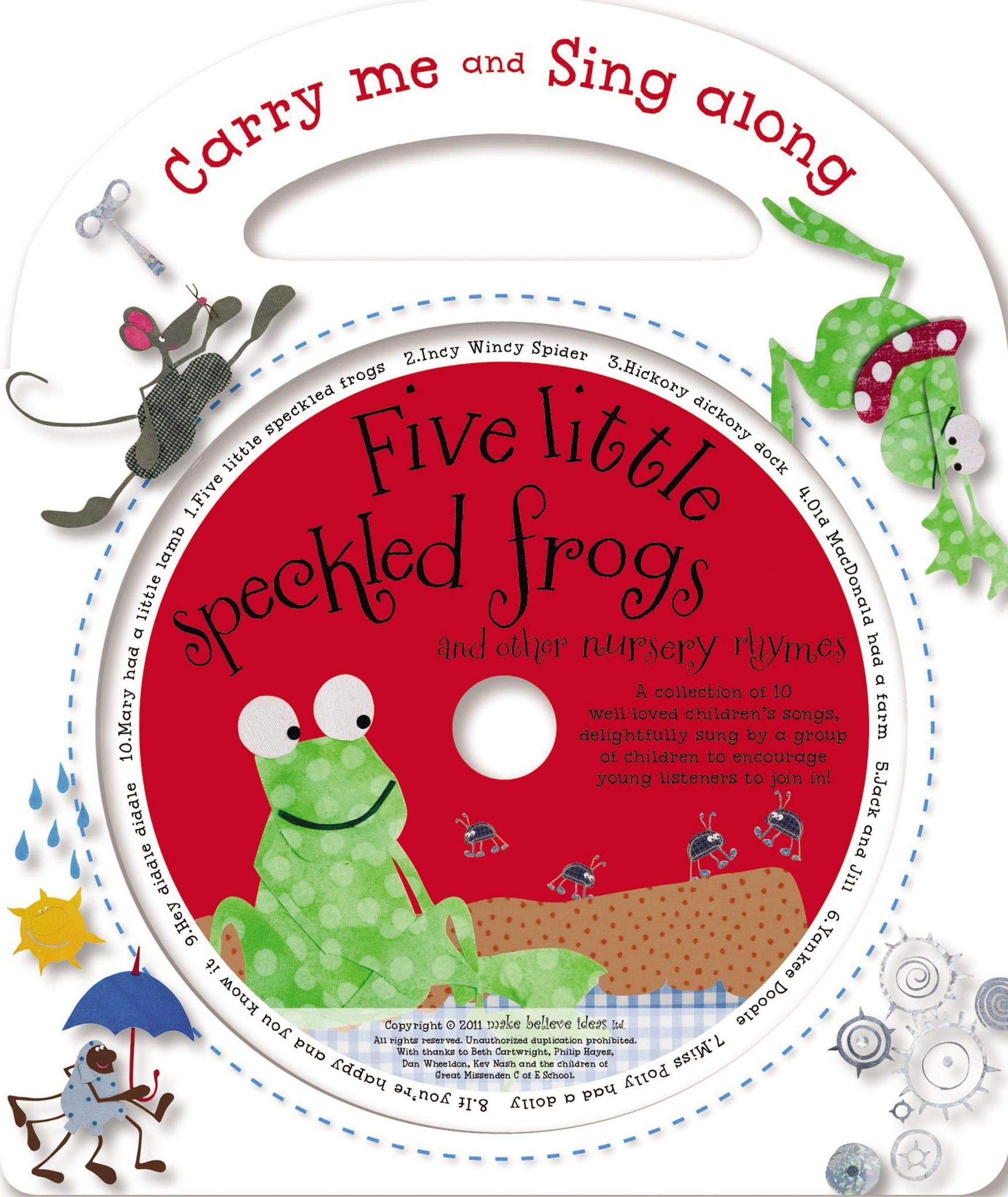 Carry Me and Sing Along-Five Little Speckled Frogs