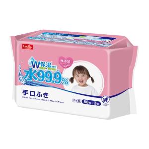 LEC 99.9% PURE WATER BABY WIPES 80 X 3