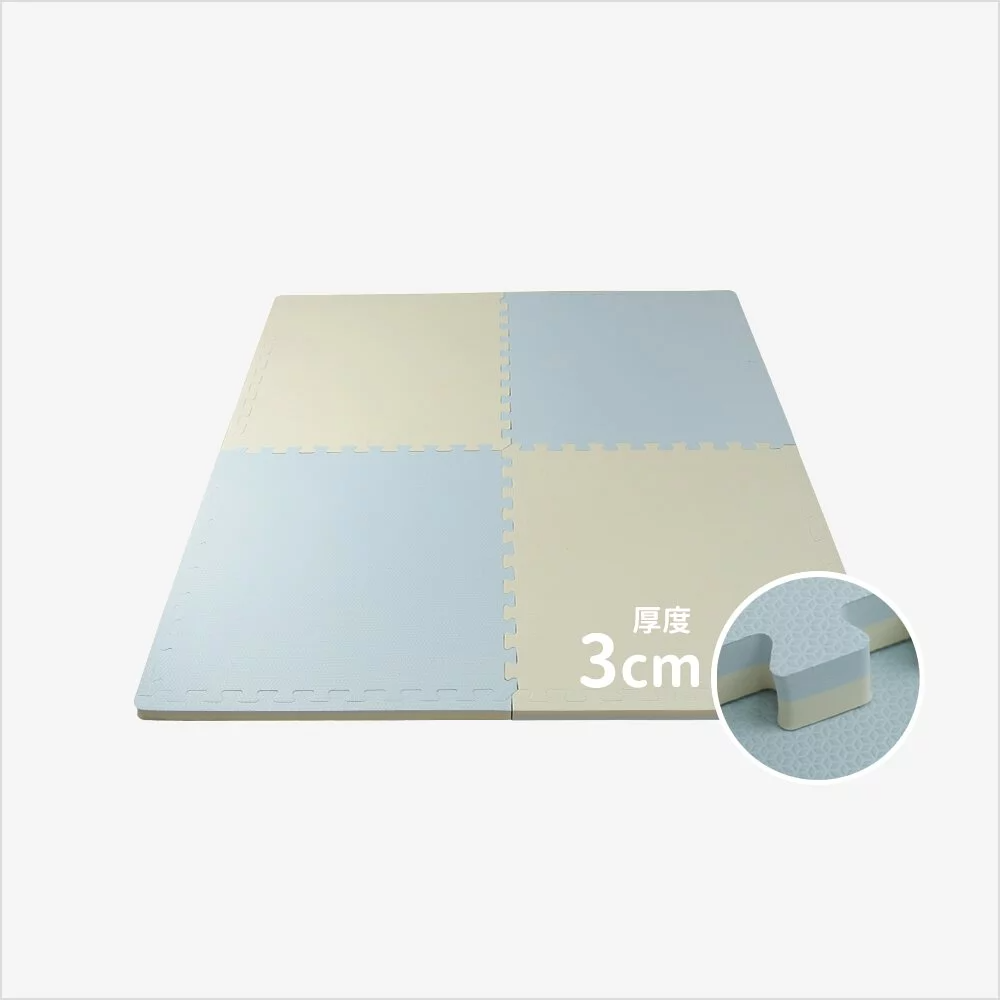 PatoPato Beige & blue Play Mat 3cm
