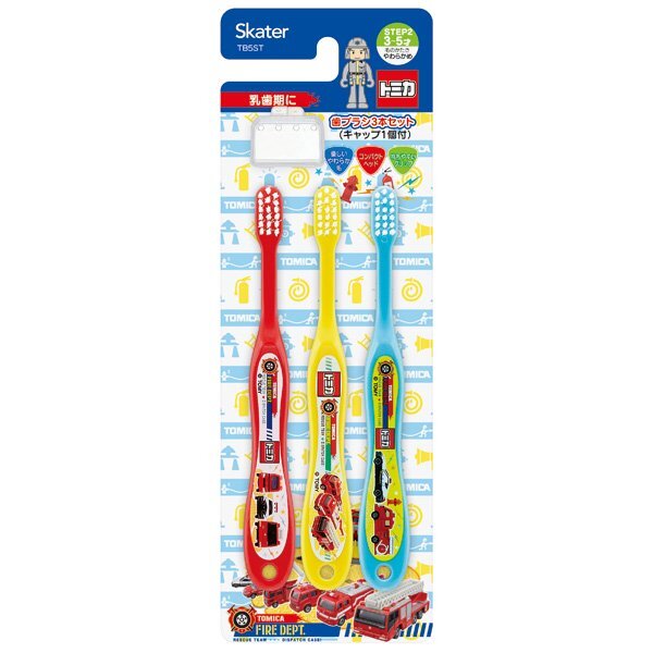 SKATER - KIDS TOOTHBRUSH TOMICA 3 pcs 3-5Yrs