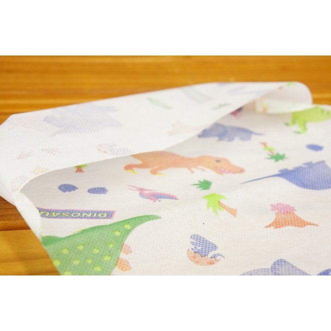 SKATER DINASAURS DISPOSABLE BIB - 10PCS