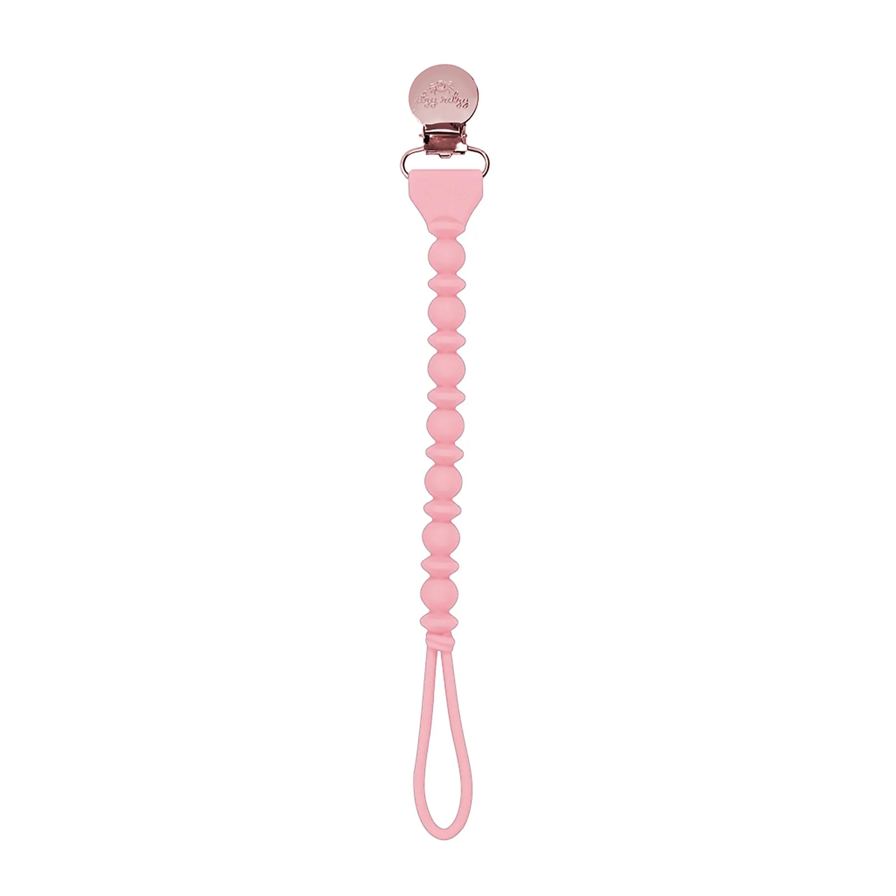 Itzy Ritzy Silicone Pacifier Clip (Pink Beaded)