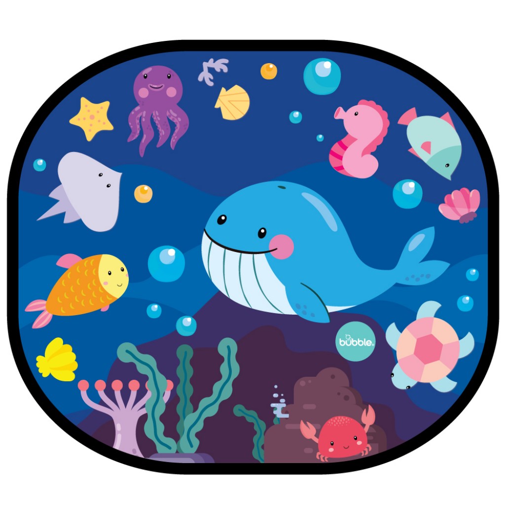 BUBBLE CLING SUNSHADES - UNDER THE SEA (2PCS)