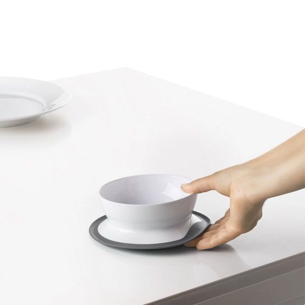 OXO TOT STICK & STAY SUCKTION BOWL - GREY