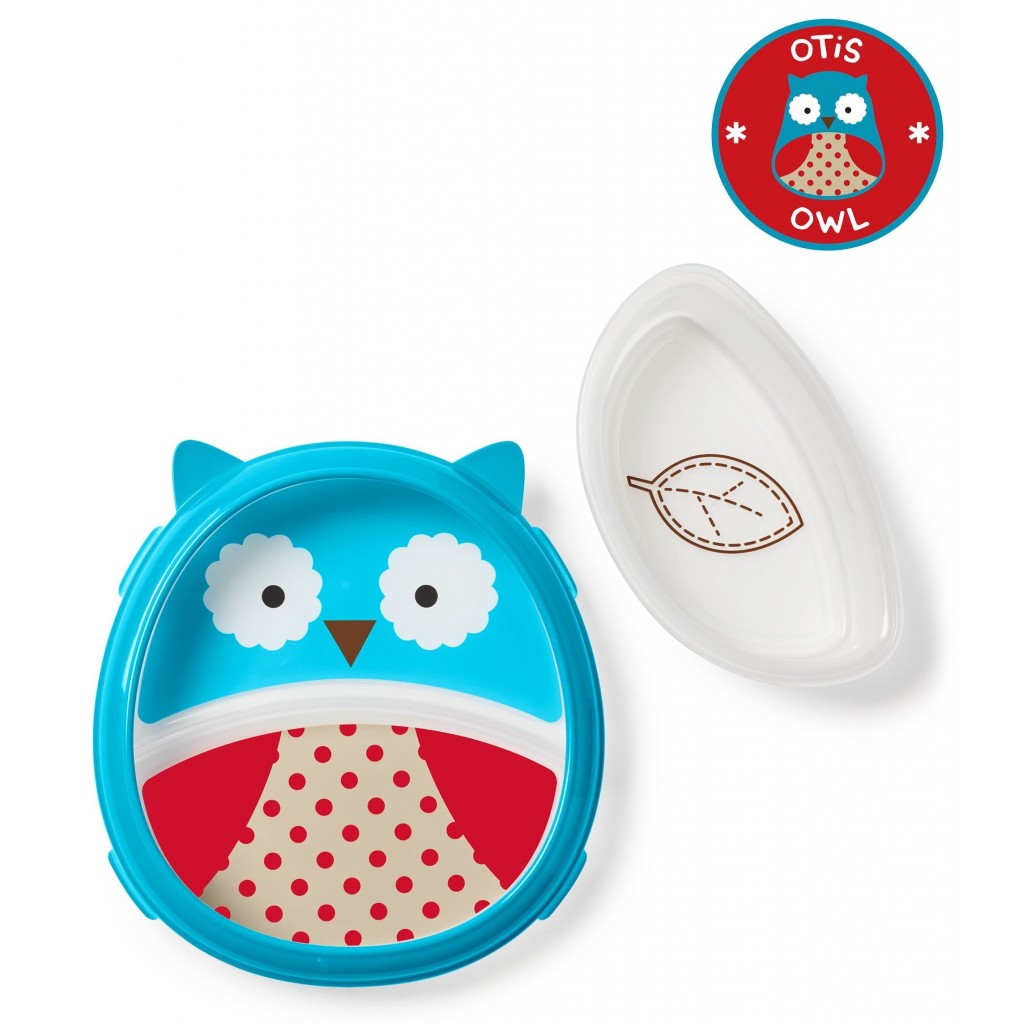 SKIP HOP ZOO SMART SERVE PLATE & BOWL - OWL