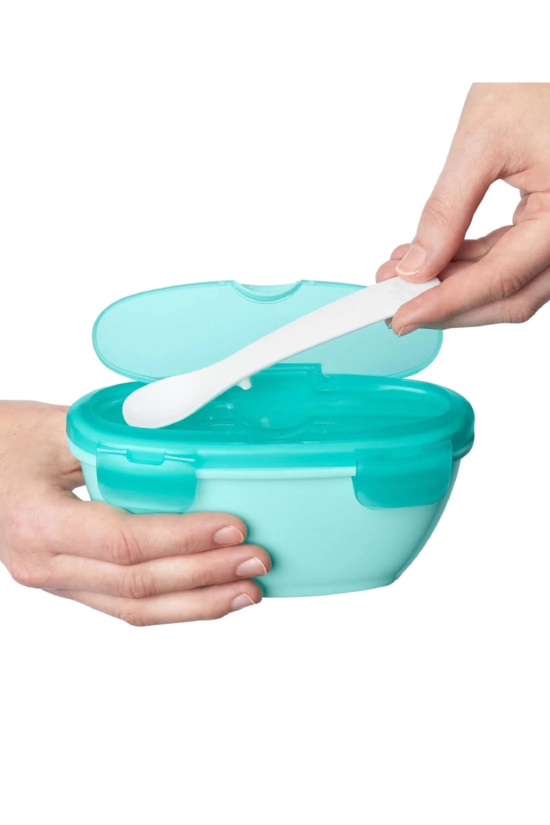 SKIP HOP EASY SERVE TRAVEL BOWL AND SPOON - TEAL