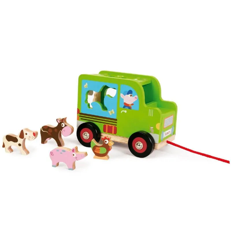 Scratch - 農場動物拉車玩具