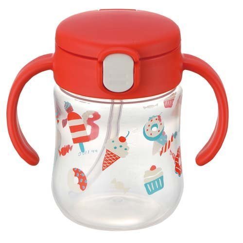 RICHELL - AQULEA BABY STRAW MUG 200ML (RED)