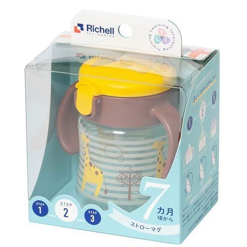 RICHELL - AQULEA BABY STRAW MUG 200ML (YELLOW)