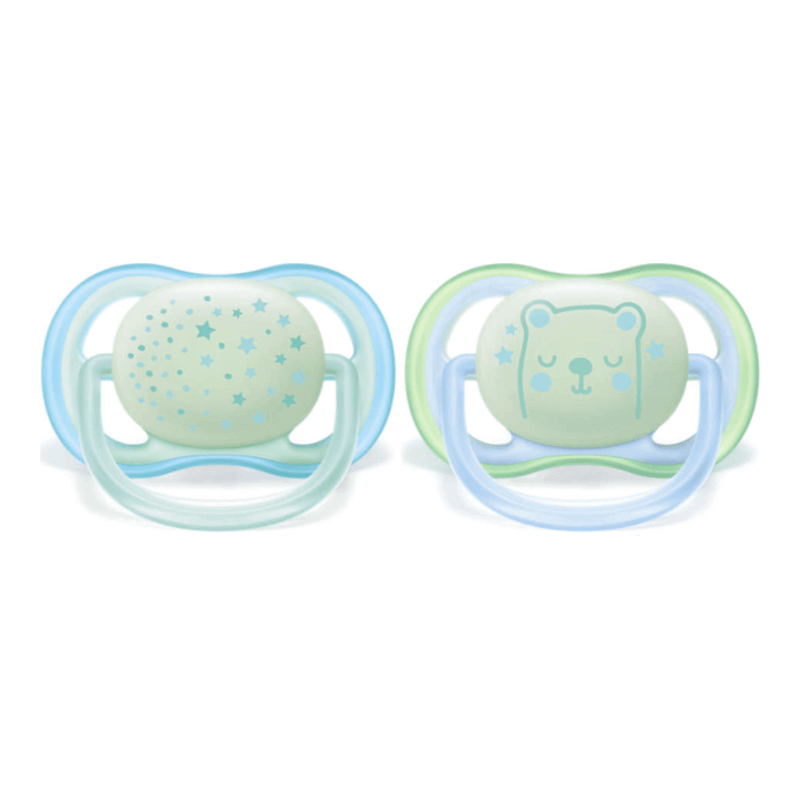 PHILIP AVENT Ultra Air Night Time Pacifiers(0-6M)