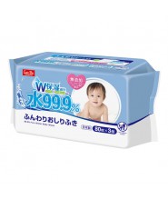 LEC 99.9%水份雙重保濕 嬰兒濕紙巾補充裝80s x 3包