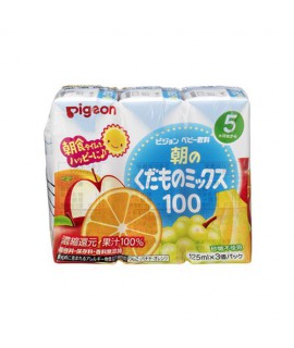 PIGEON 100%早餐雜果汁 (125ml x 3包)