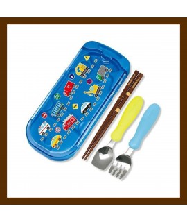 EDISON 兒童叉匙筷子套裝連盒 (藍色)