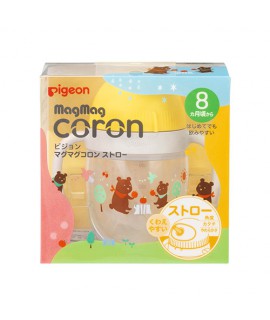PIGEON MagMag Coron 飲管學習杯 200ml - 黃色