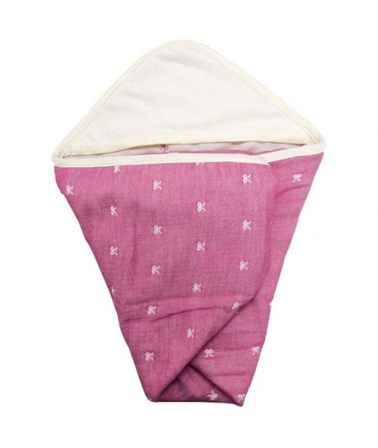ETOFFA 日本製6重紗包布 粉紅蝴蝶